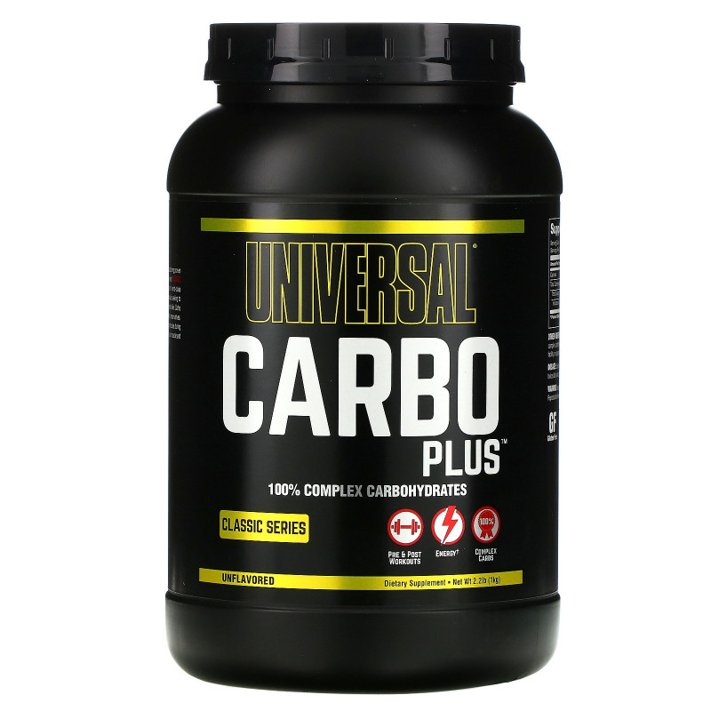 Universal Nutrition Carbo Plus Высокоэффективная углеводная добавка натуральный вкус 2,2 фунта (1 кг)