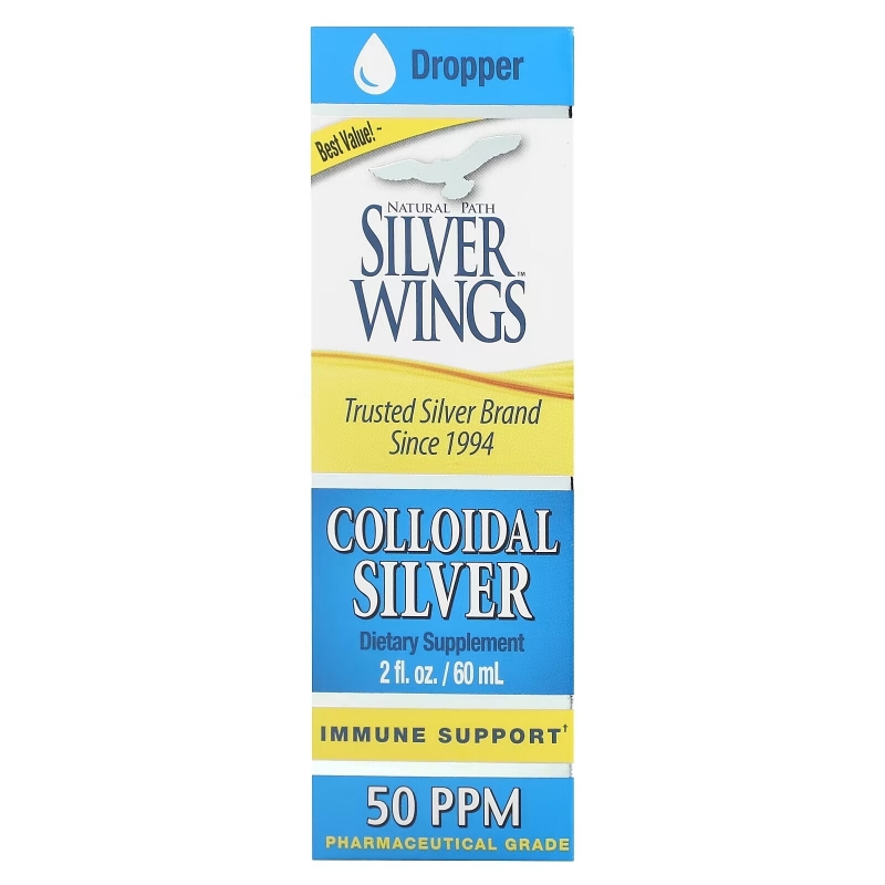 Natural Path Silver Wings, Colloidal Silver, 50 PPM, 2 fl oz (60 ml)