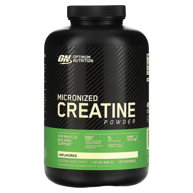 Optimum Nutrition, Micronized Creatine Powder, Unflavored, 1.32 lb (600 g)