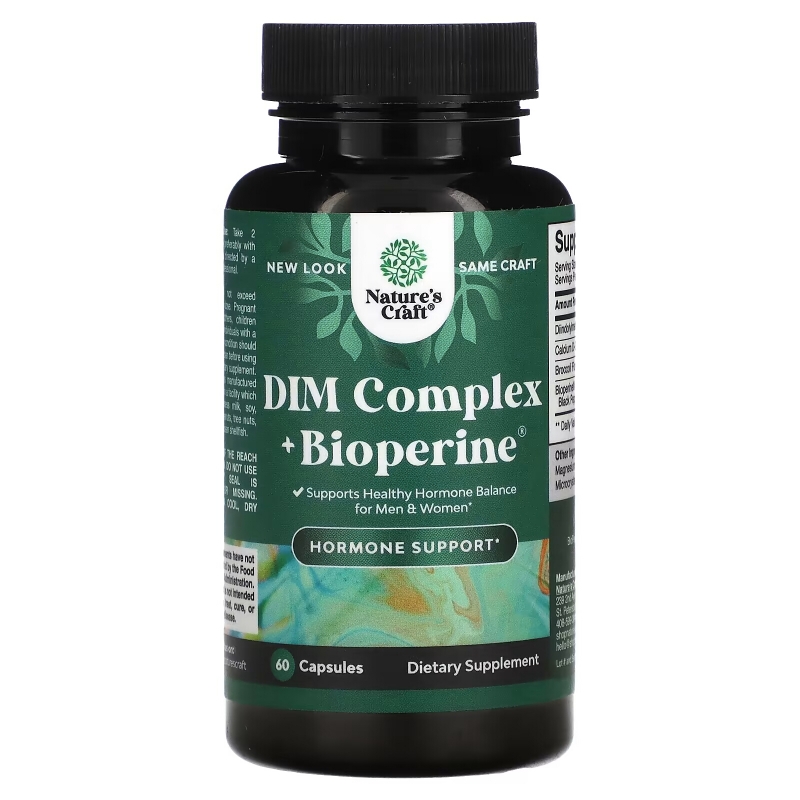 Natures Craft, DIM, Complex + Bioperine, 60 Capsules