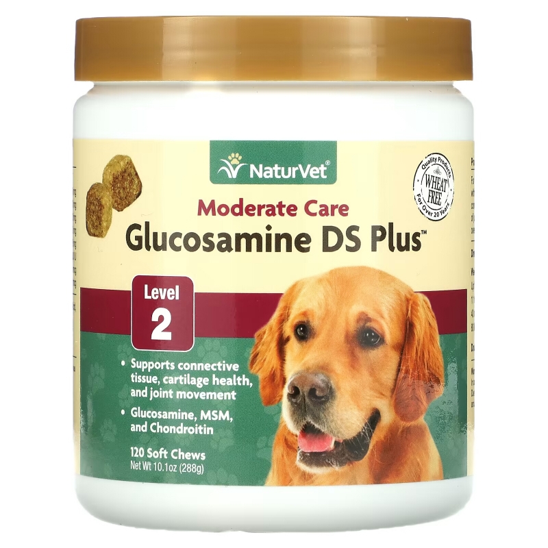 NaturVet, Glucosamine DS Plus, Moderate Care, Level 2, 120 Soft Chews, 10.1 oz (288 g)