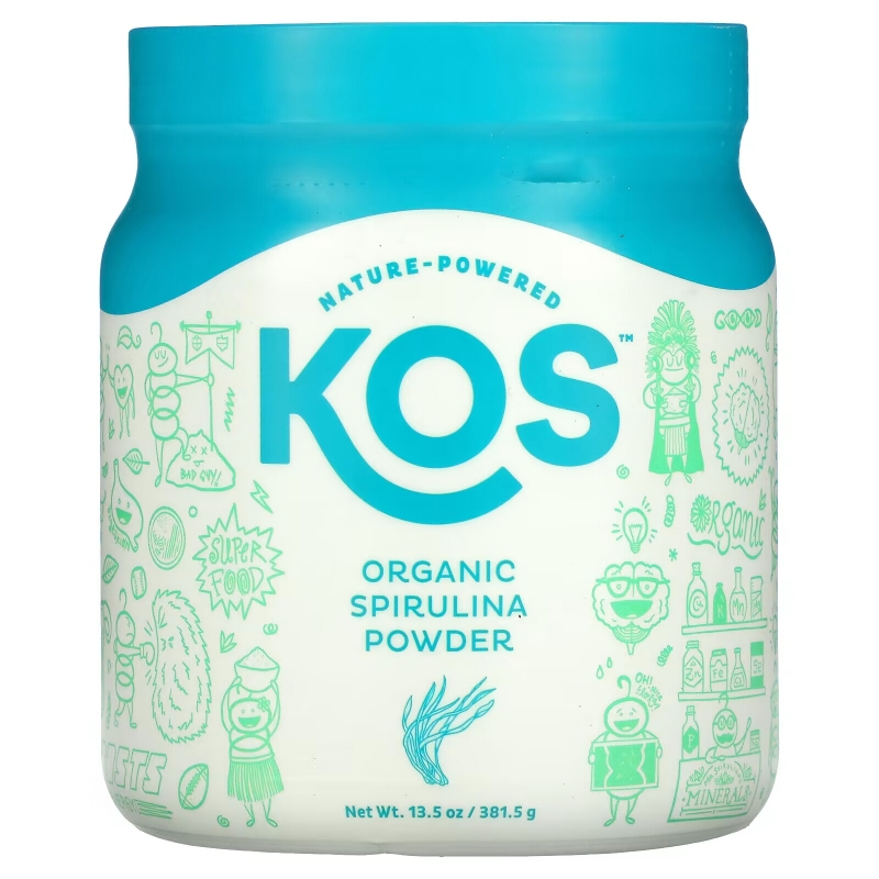 KOS, Organic Spirulina Powder, 13.5 oz (381.5 g)