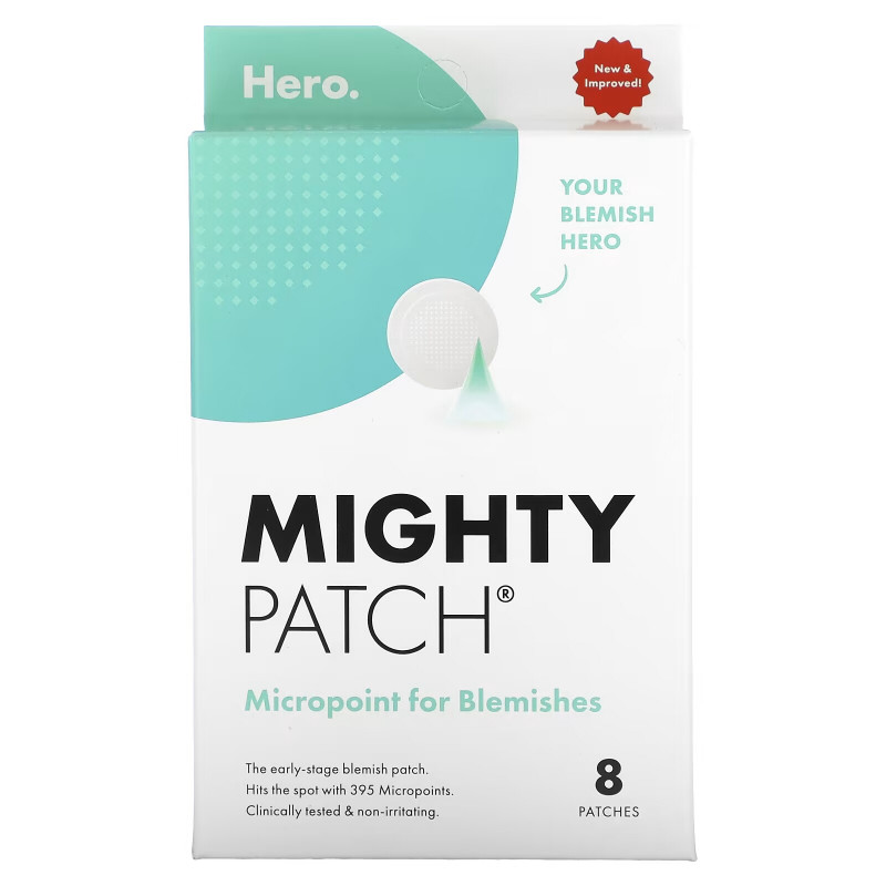 Hero Cosmetics, Mighty Patch, Micropoint For Blemishes, 8 Patches